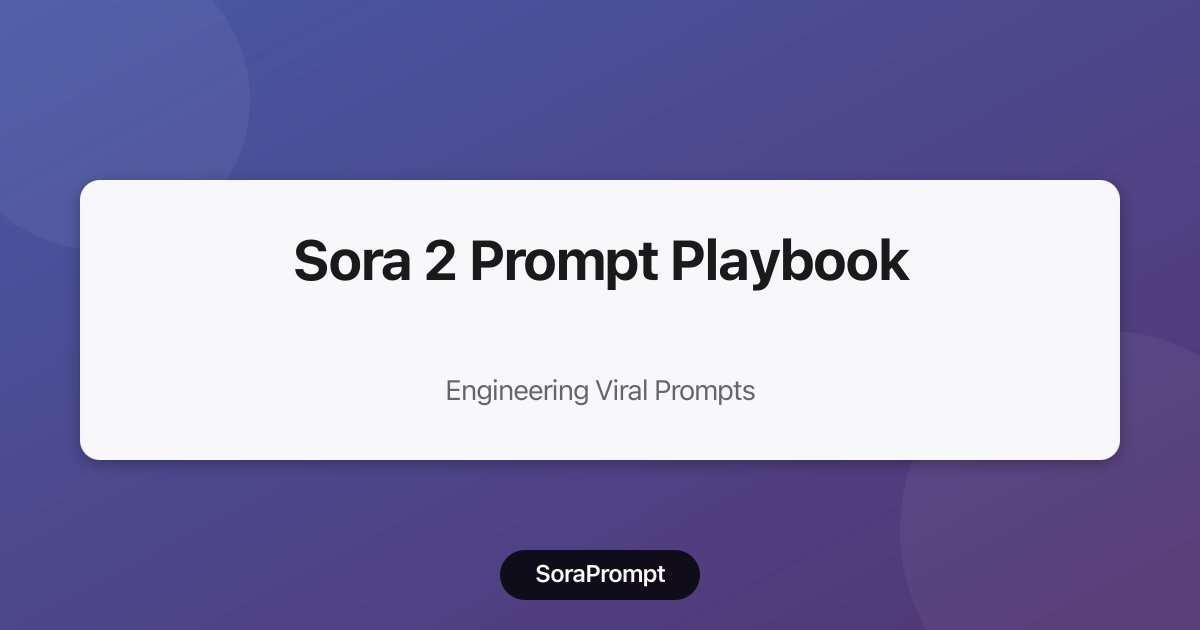The Sora 2 Prompt Playbook: How Viral Prompts Are Engineered on Reddit and X The Sora 2 Prompt Playbook: How Viral Prompts Are Engineered on Reddit and X